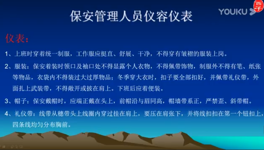 保安仪容仪表仪态